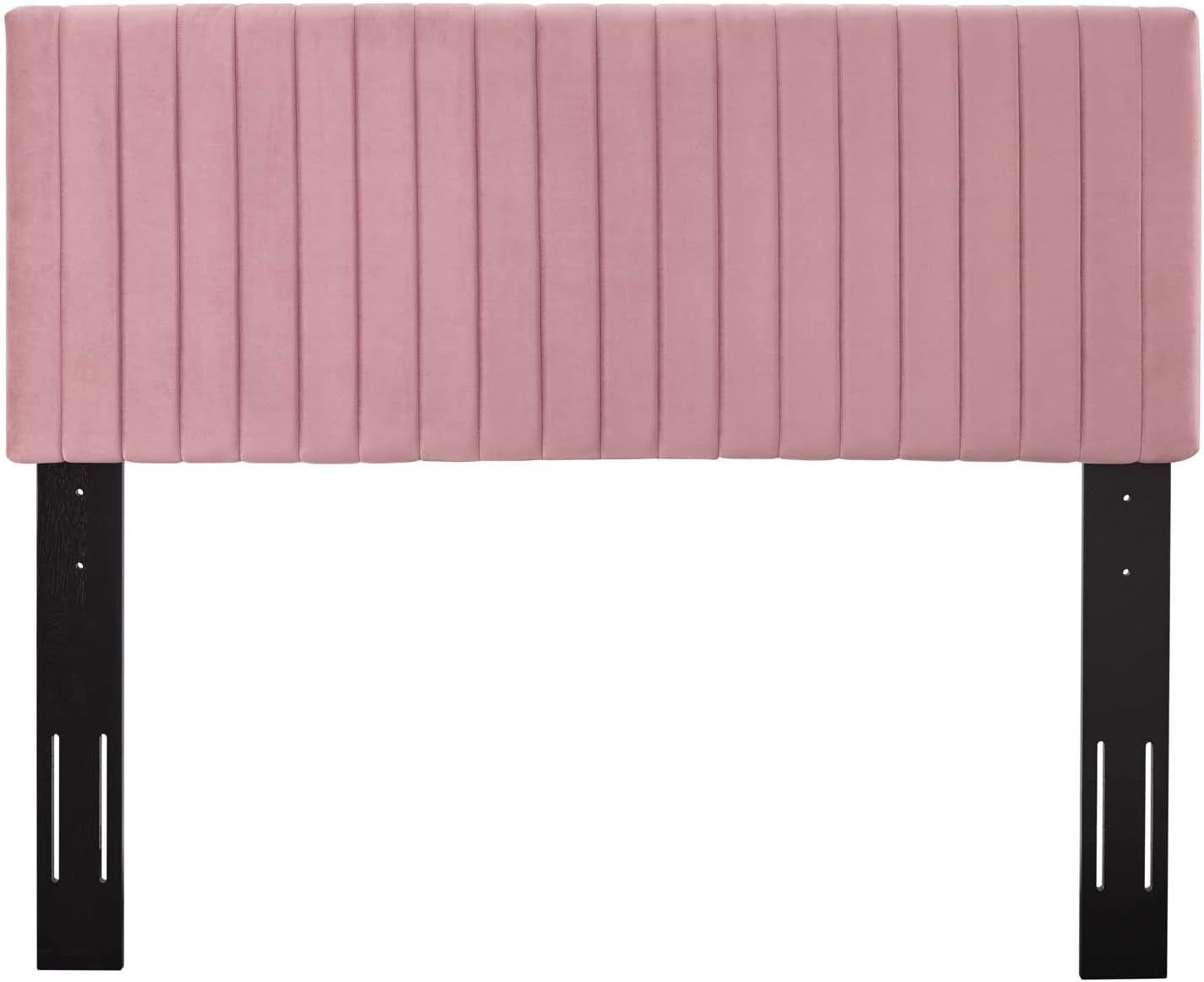 Modway Keira Channel Tufted Performance Velvet Upholstered Full / Queen Headboard in Dusty Rose | Amazon (US)