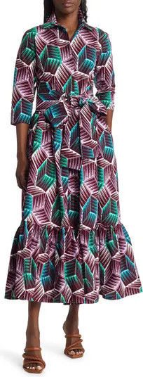 SIKA Leaf Print Cotton Shirtdress | Nordstrom | Nordstrom