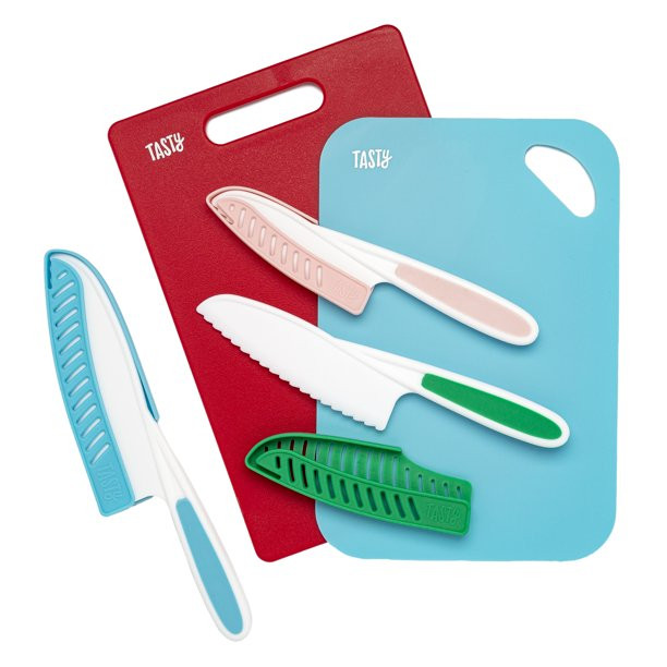 Tasty Kits Cutlery Set with Real Kid-Safe Cooking Tools, Multicolor, 8 Piece - Walmart.com | Walmart (US)
