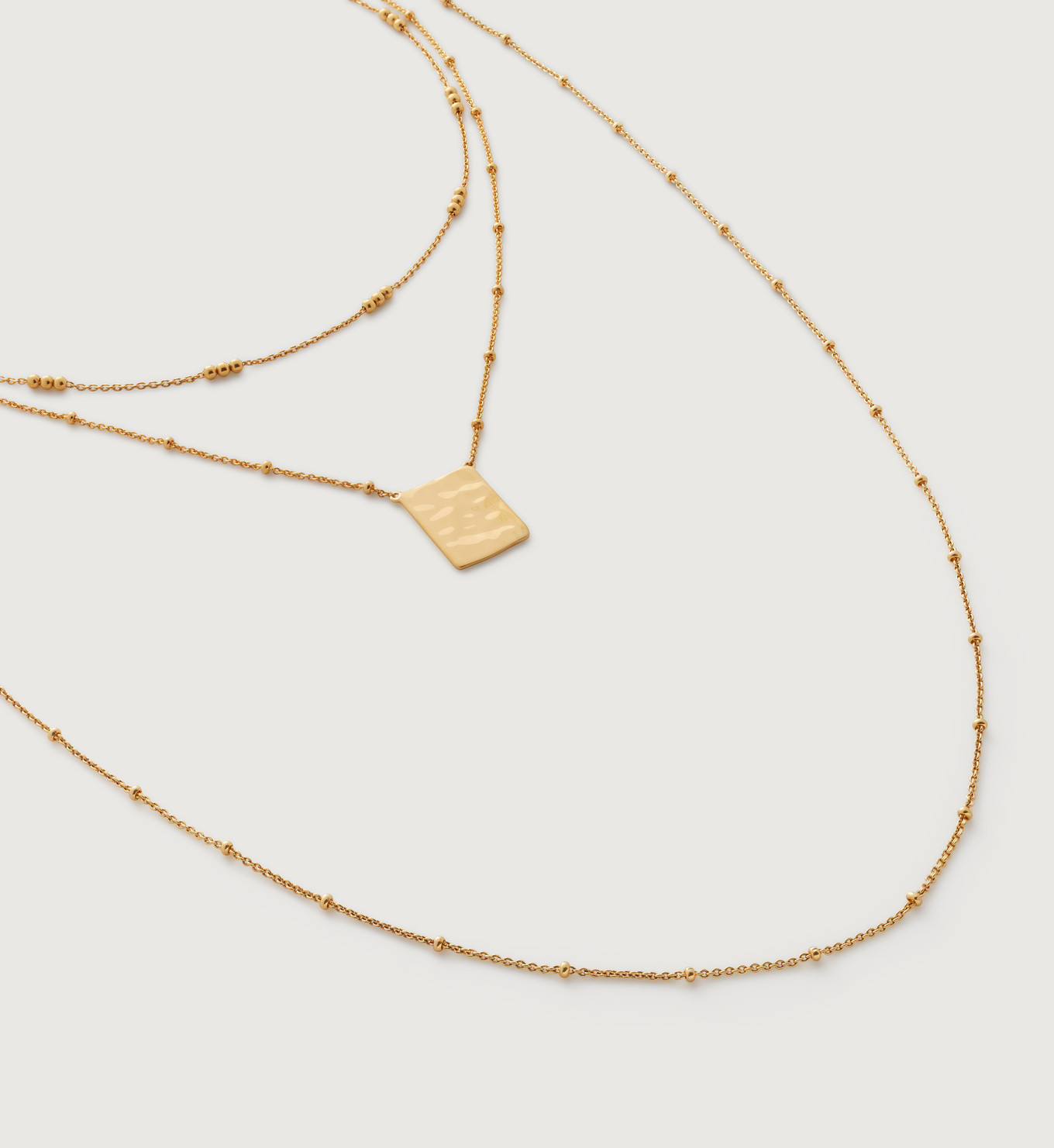 Triple Beaded Siren Muse ID Choker and Chain Necklace Set | Monica Vinader (US)