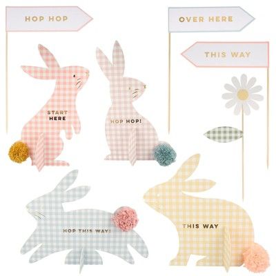 Meri Meri Gingham Bunnies Egg Hunt Kit | Target