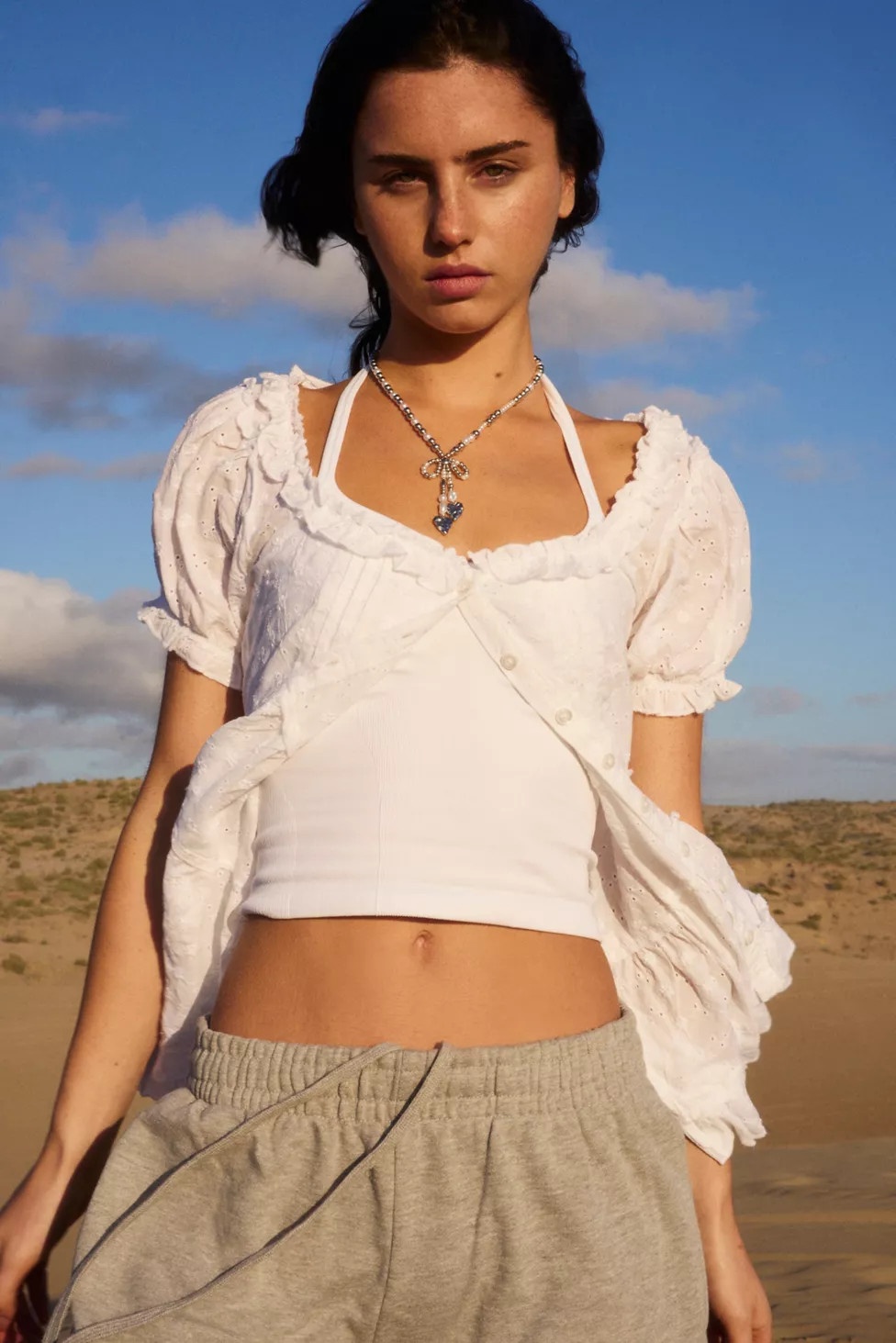 Coralie Pearl And Bead Bow Necklace | Urban Outfitters (US and RoW)