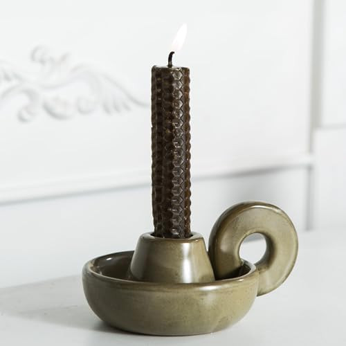 Candle Holder Ceramic Candlestick Holder, Candlelight Stand for Spell Candles, Taper Candles, and... | Amazon (US)