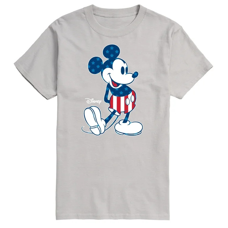 Disney - Mickey Flag Pattern - Men's Short Sleeve Graphic T-Shirt | Walmart (US)