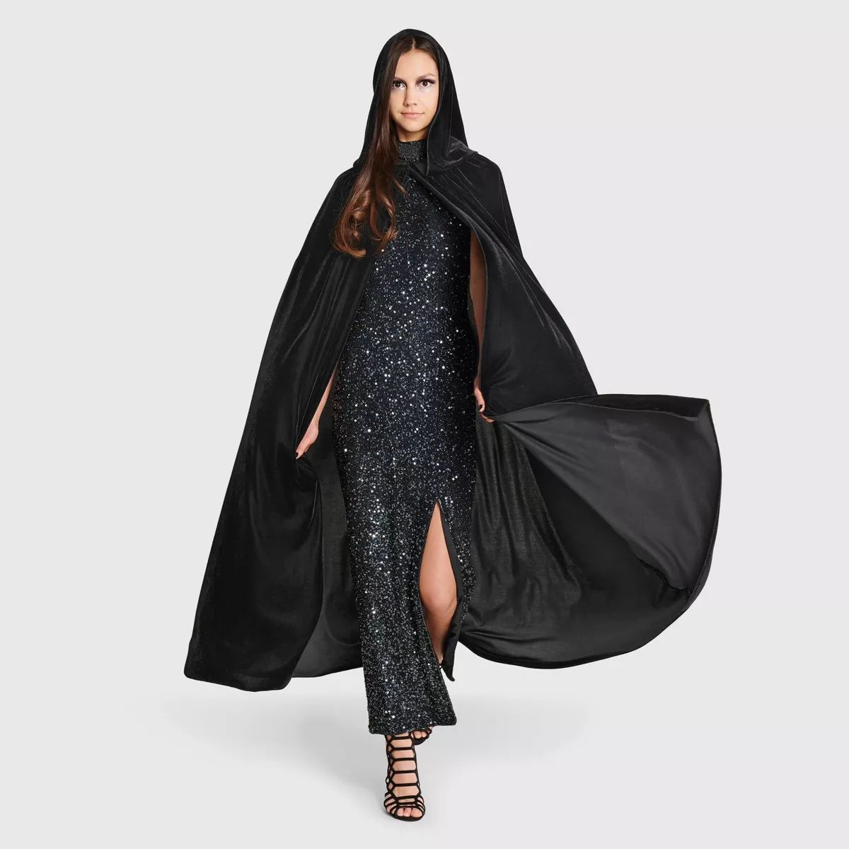 Adult Velvet Black Halloween Costume Cape - Hyde & EEK! Boutique™ | Target