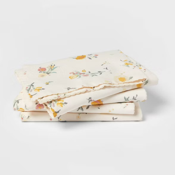 4pk Cotton Ditsy Floral Napkins - Threshold™ | Target
