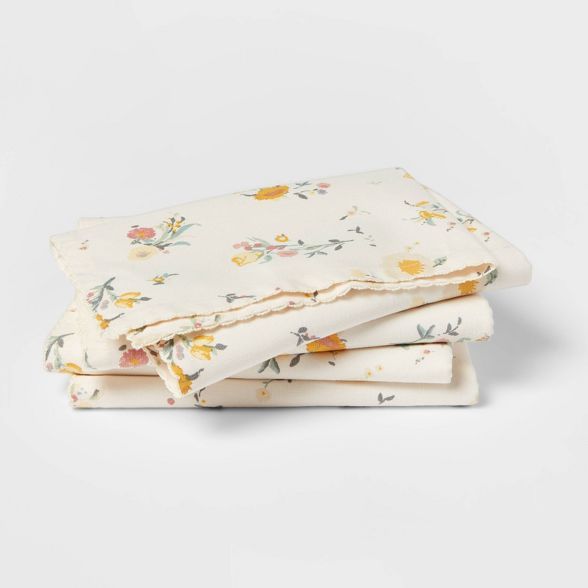 4pk Cotton Ditsy Floral Napkins - Threshold&#8482; | Target