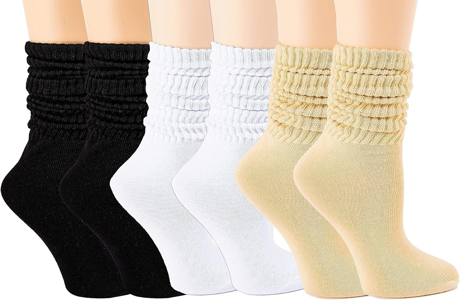 Picollo Slouch Socks Lightweight Size 9-11, 6 Pack | Amazon (US)