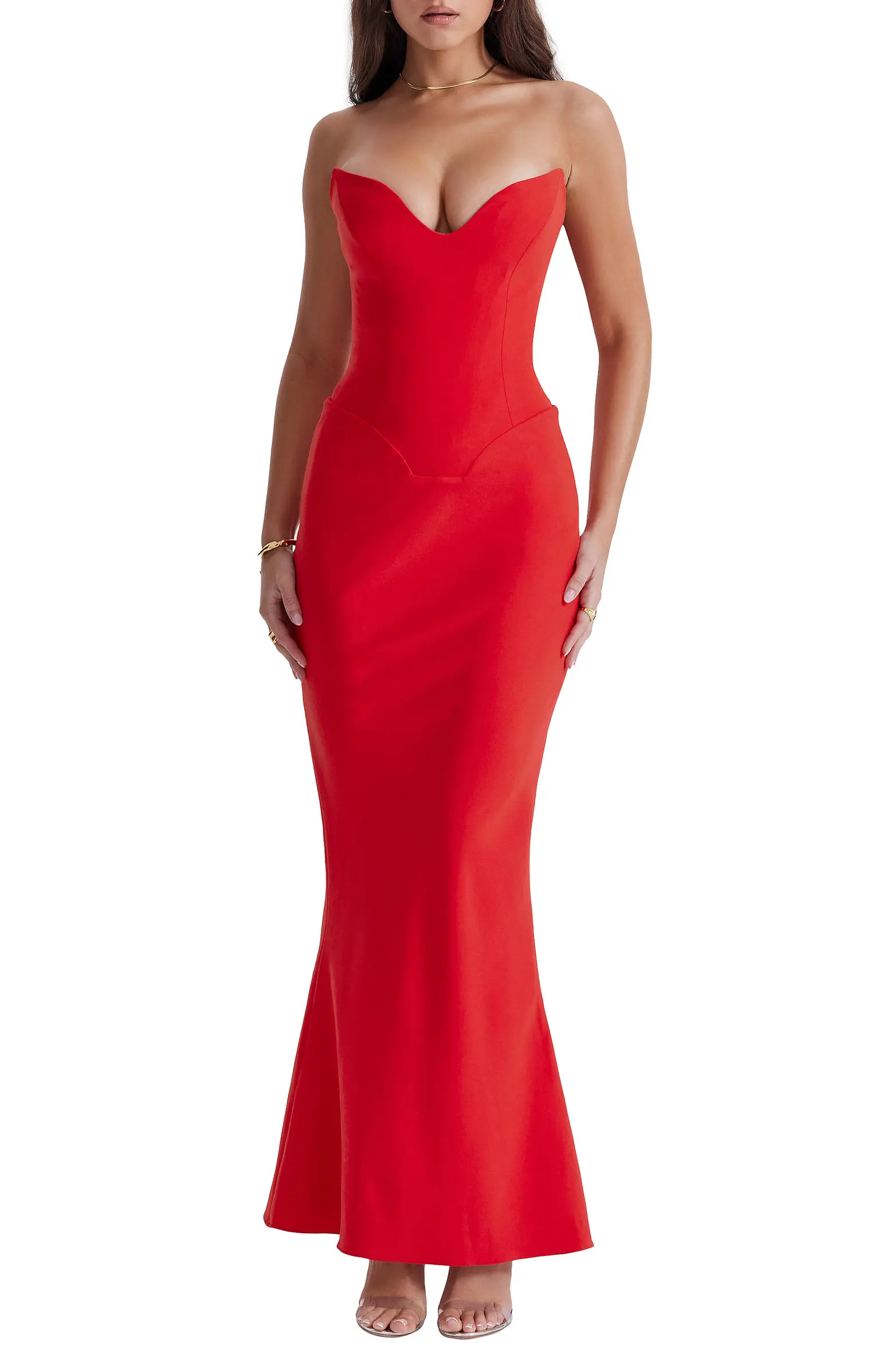 Tamara Strapless Stretch Satin Gown | Nordstrom