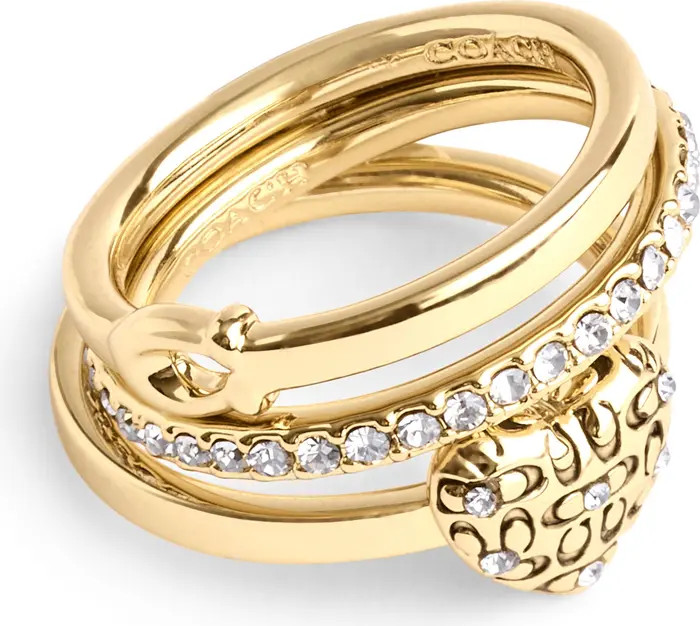 COACH C-Motif Stack Ring Set | Nordstrom | Nordstrom