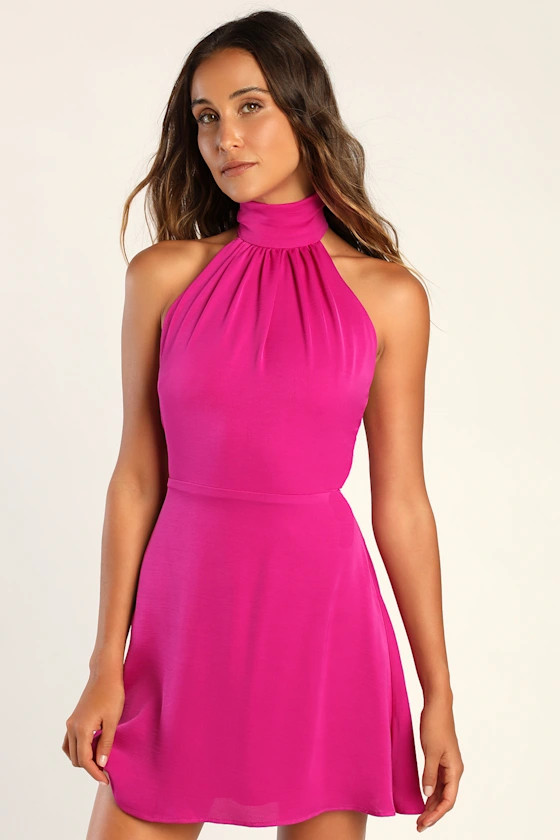 Give 'Em Glam Magenta Dress | dresses to wear to wedding dresses for wedding guest formal dress | Lulus (US)