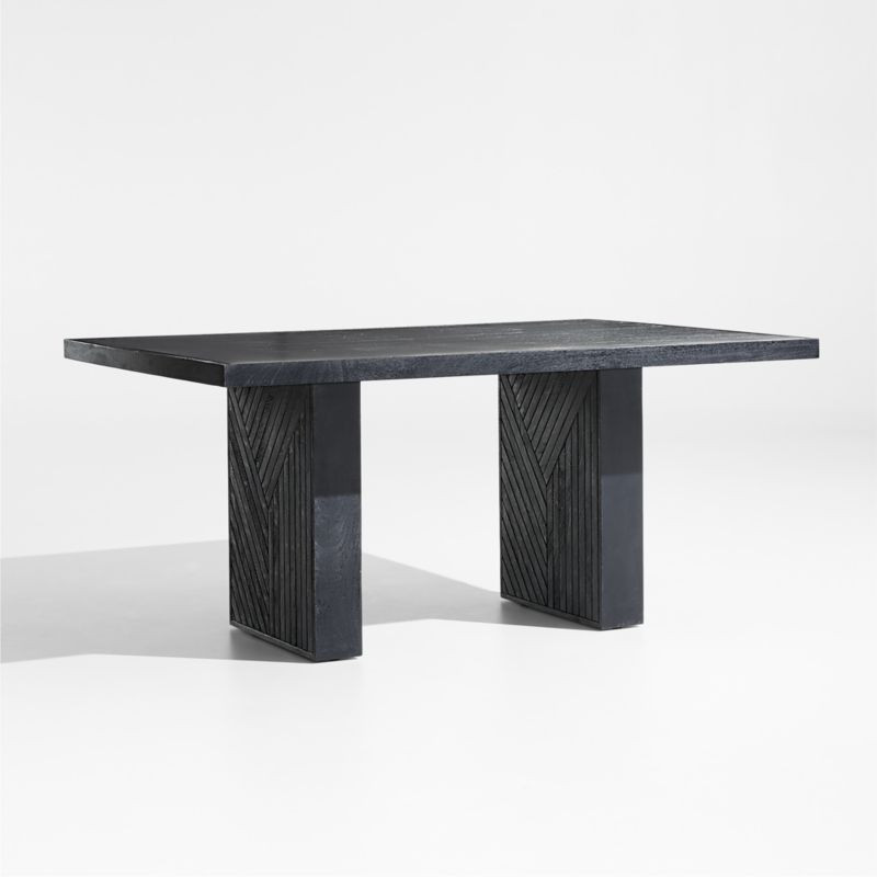 Dunewood Charcoal 65" Dining Table + Reviews | Crate & Barrel | Crate & Barrel