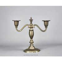 Vintage Silver Plated Candelabra | Antique Metal Candleholders 2 Arms Ornate Taper Candlestick Candle Holders Art Deco Style | Etsy (US)