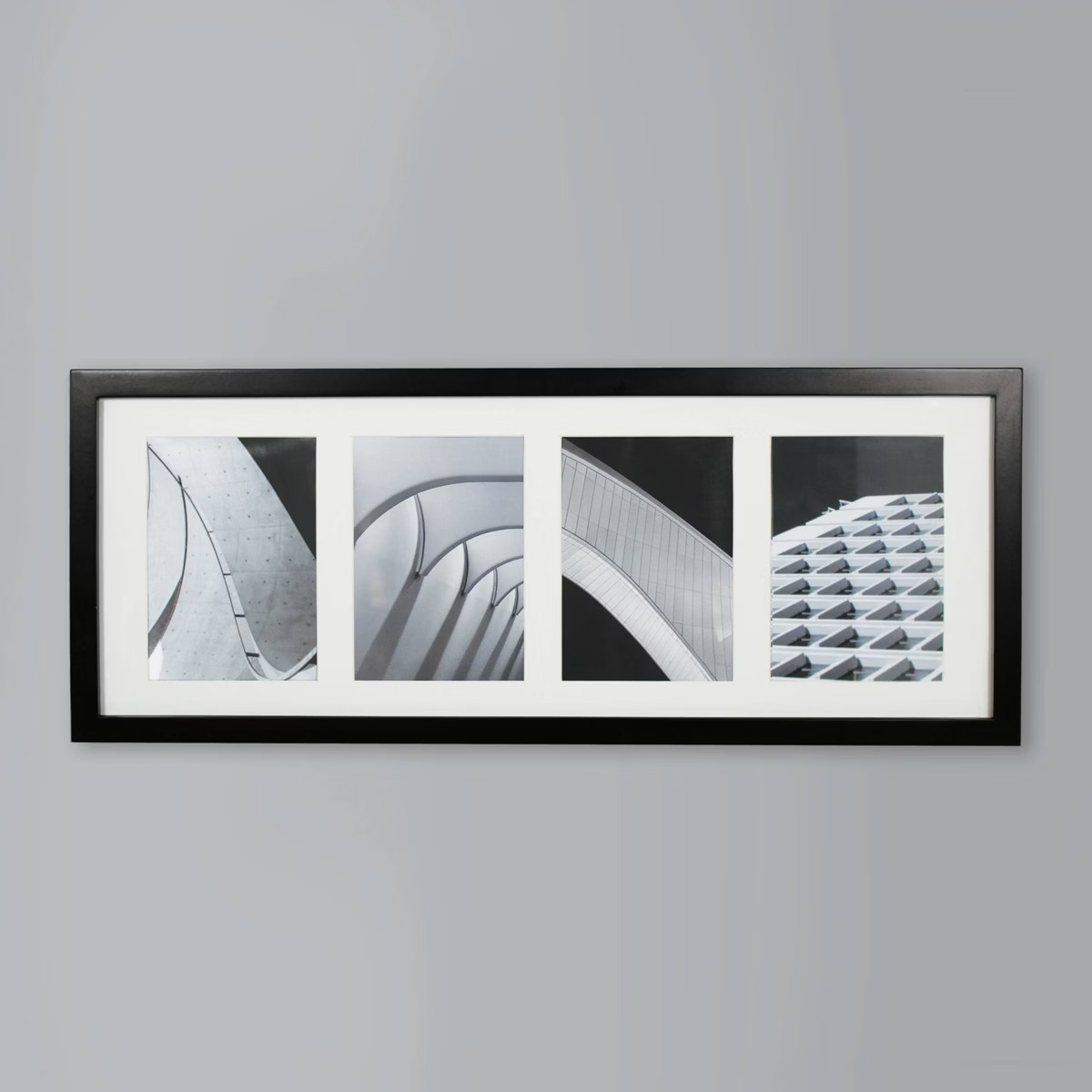 5" x 7" Thin Collage 4 Photos Frame Black - Threshold™: Modern Wall Decor, MDF Material, Glass ... | Target