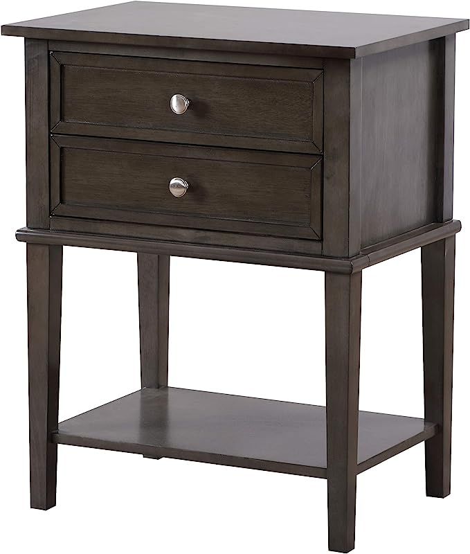 Glory Furniture Newton , Smoked Gray Nightstand, SIDE TABLE 28" H x 16" W x 22" D | Amazon (US)