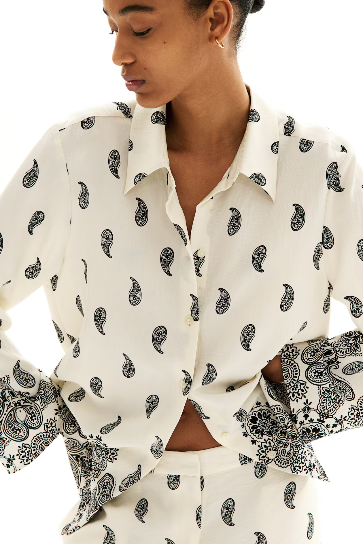 Patterned Twill Shirt | H&M (US + CA)