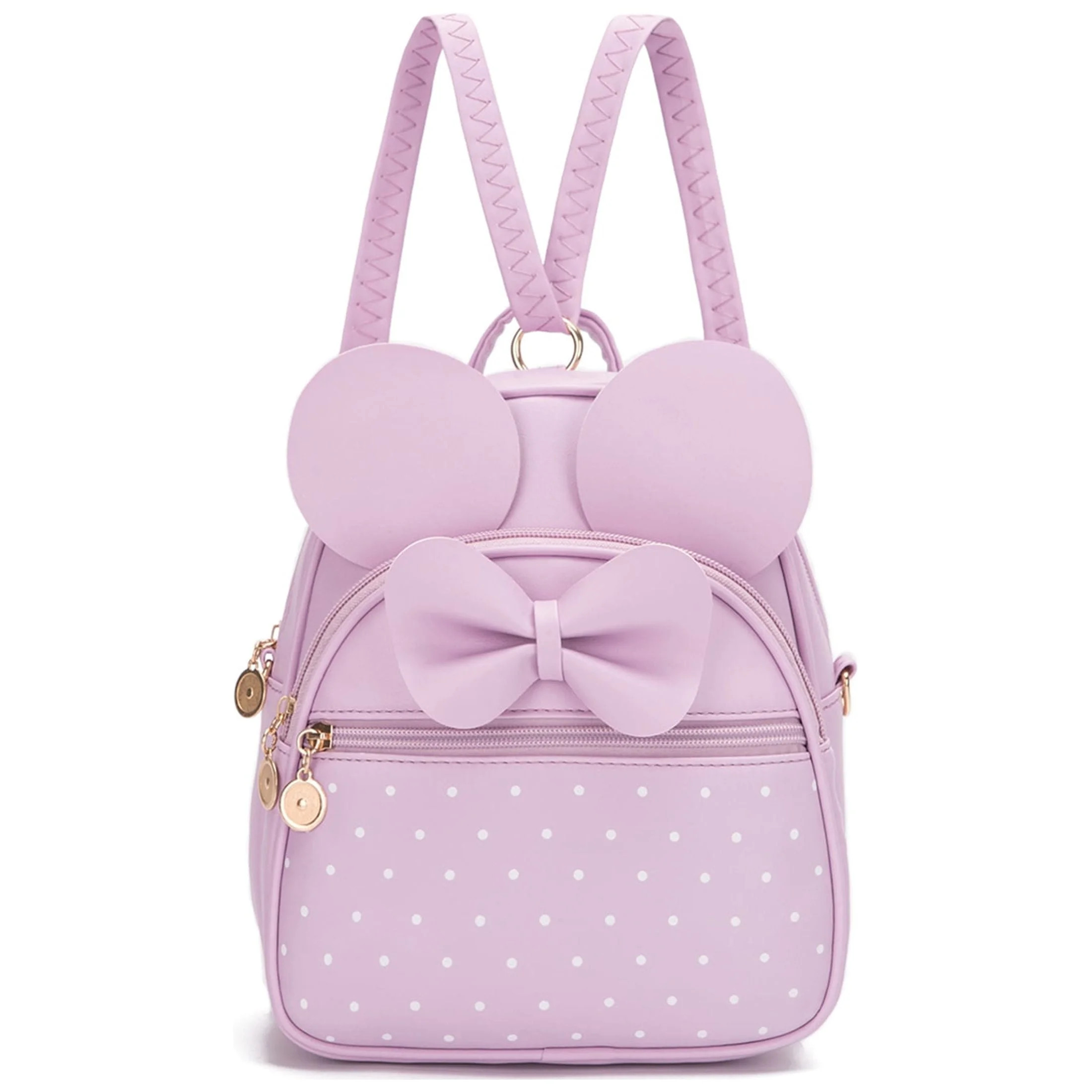 KL928 Cute Small Backpack Purse Women's Mini Quilted Zipped Daypack (Light Purple) | Walmart (US)