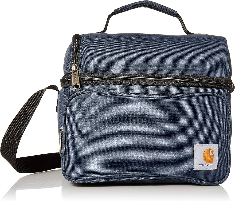 Carhartt Insulated 12 Can Two Compartment Lunch Cooler, Durable Fully-Insulated Lunch Box, Navy | Amazon (US)
