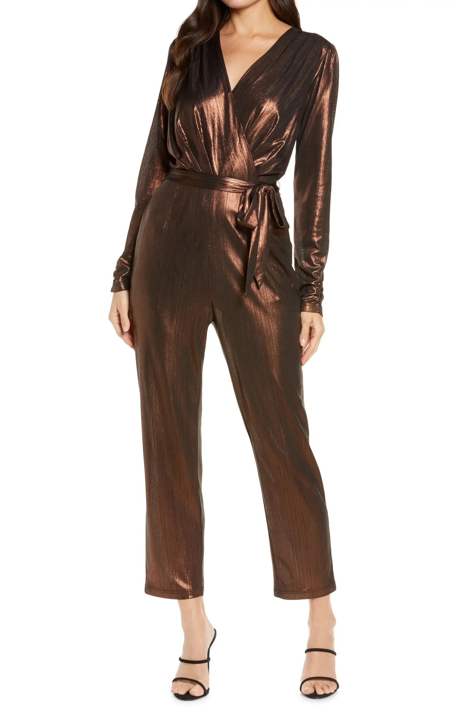 Adelyn Rae Lexi Metallic Jumpsuit | Nordstrom | Nordstrom