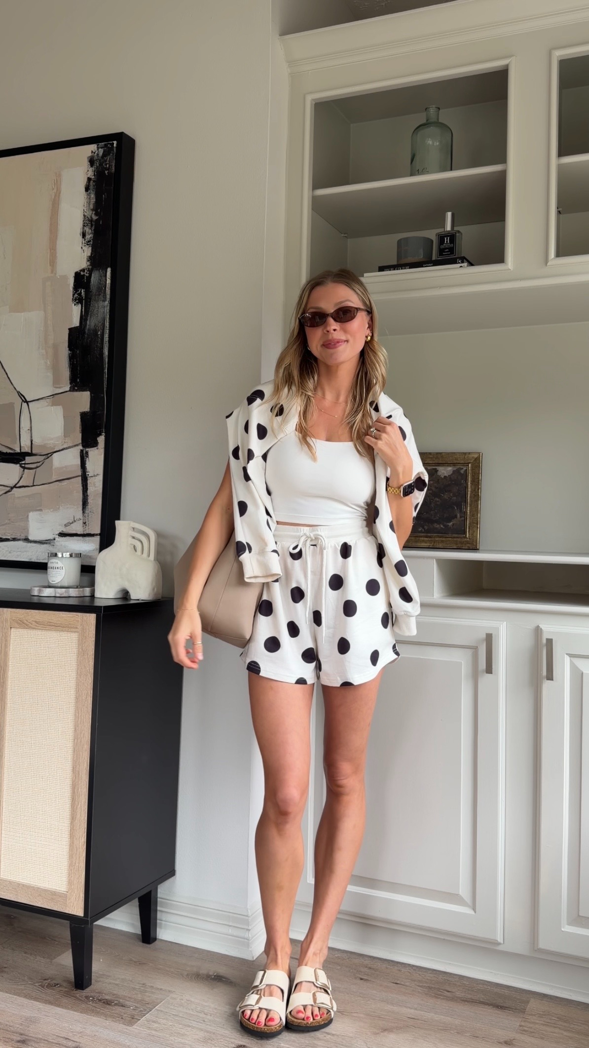 Shopping tags
Cute polka dot lounge set! Wearing M 

 