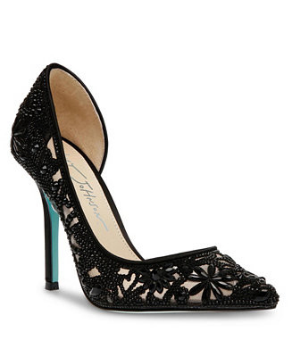 Betsey Johnson Women's Chic Rhinestone Evening Pumps - Macy's | Macy's