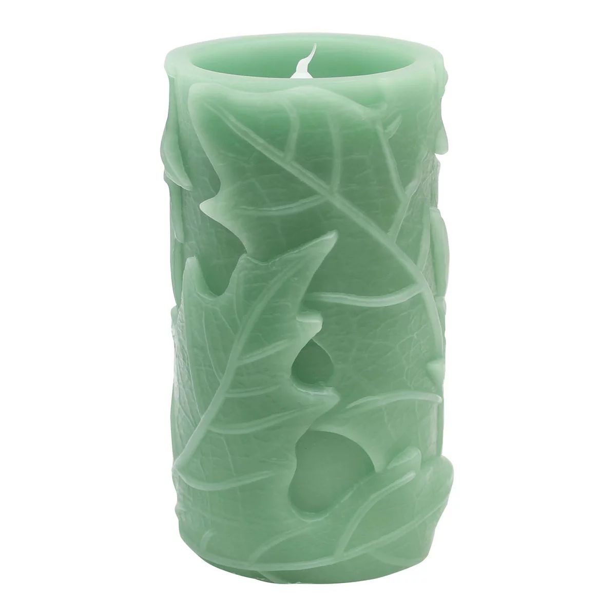 Celebrate Together™ Fall Red Embossed Leaf LED Pillar Candle | Kohl's