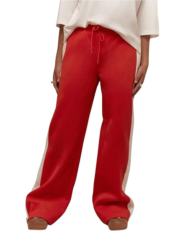 GORGLITTER Women's Low Rise Wide Leg Baggy Sweatpants Elastic Waist Straight Leg Loose Trousers P... | Amazon (US)