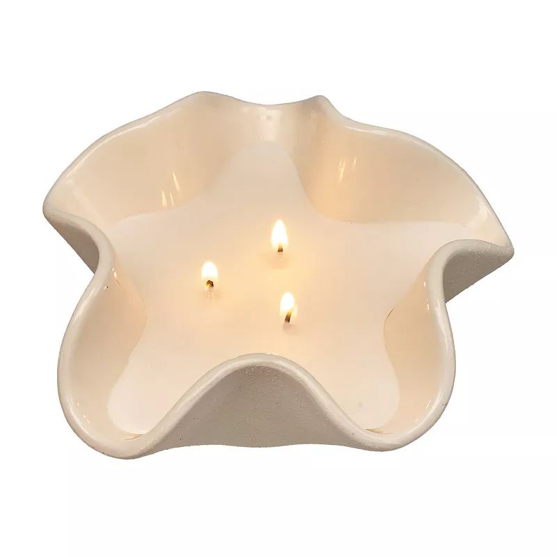 Sonoma Goods For Life® Mahogany & Cedar 6-oz. Ruffled Ceramic Scented Candle | Kohl's