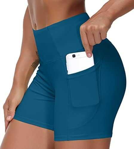 THE GYM PEOPLE High Waist Yoga Shorts for Women Workout Biker Shorts | Tummy Control, Squat-proof...