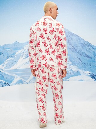 Printed Flannel Pajama Set for Men | Old Navy (US)