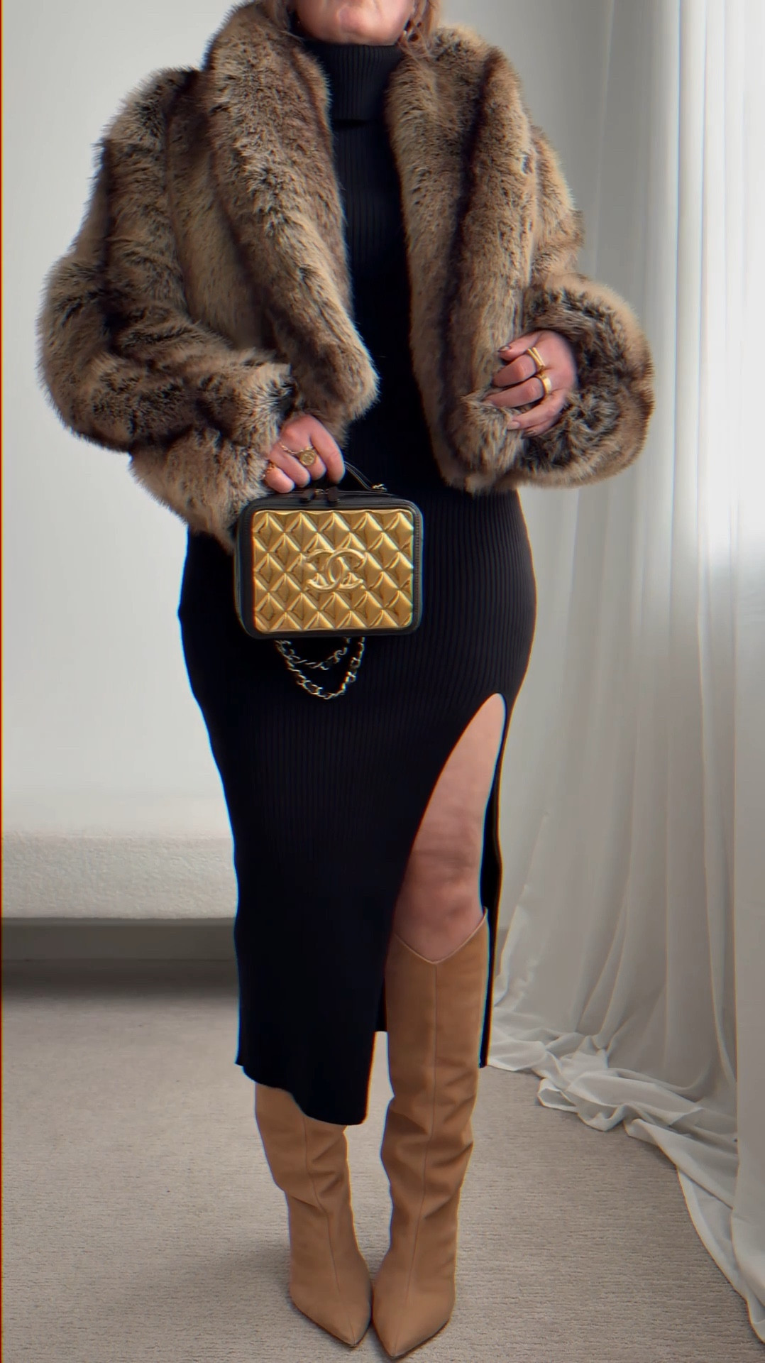 Midi knit ribbed dress is perfect for fall. Good weight to the fabric, great stretch.

This faux fur jacket is stunning and such a great price point for the quality and style. This colorway sold out FAST last year, FYI.

The boots are one of my favorites going on 3, maybe 4 years. They’re so versatile and pretty comfortable imo 



#LTKShoeCrush #LTKFindsUnder100 #LTKSeasonal