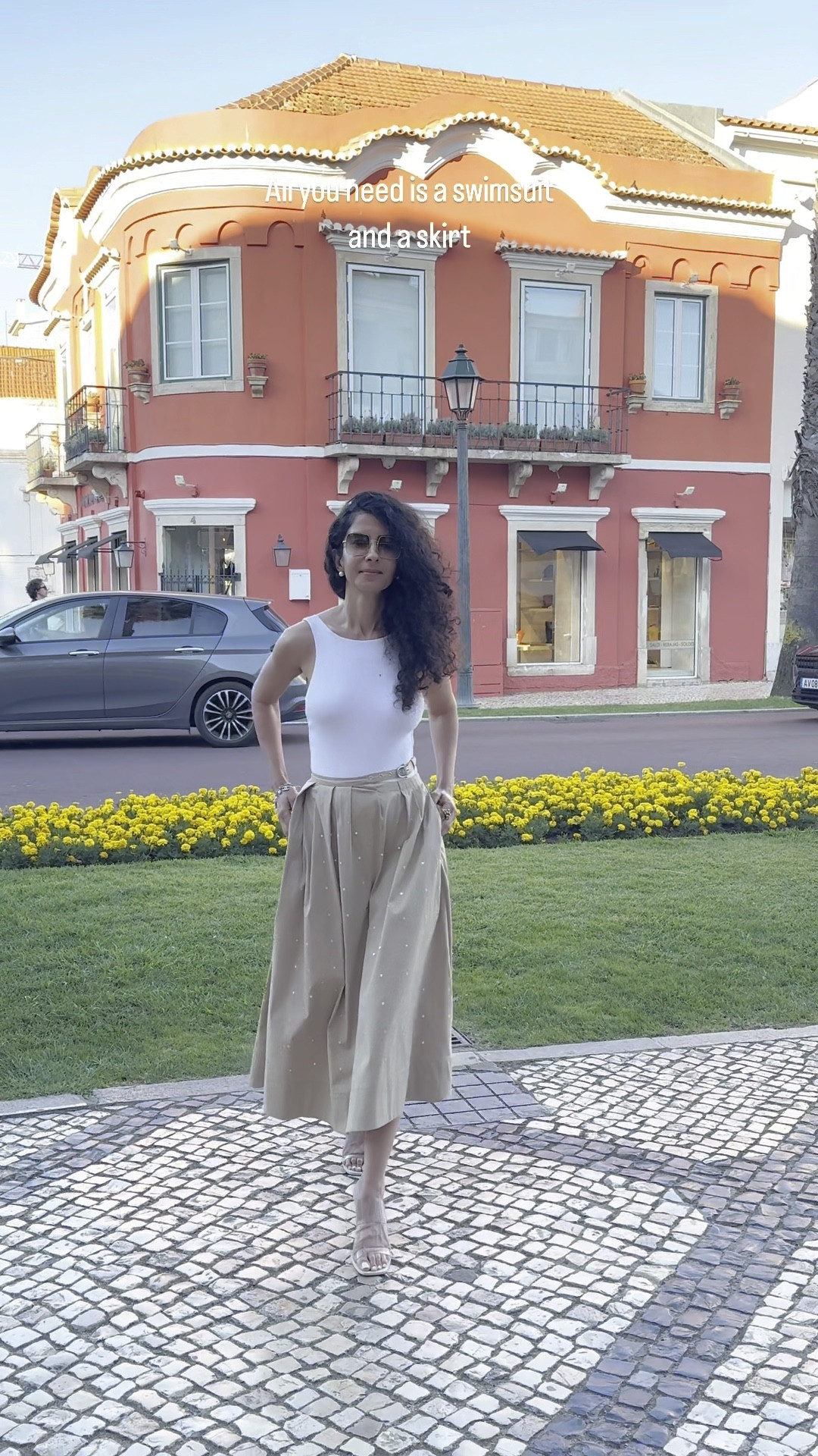 This skirt is so comfortable and stylish. It has silver studs on it and the top belt is very stylish and statement. I will be wearing this skirt a lot ! 

#LTKSeasonal #LTKU #LTKover40