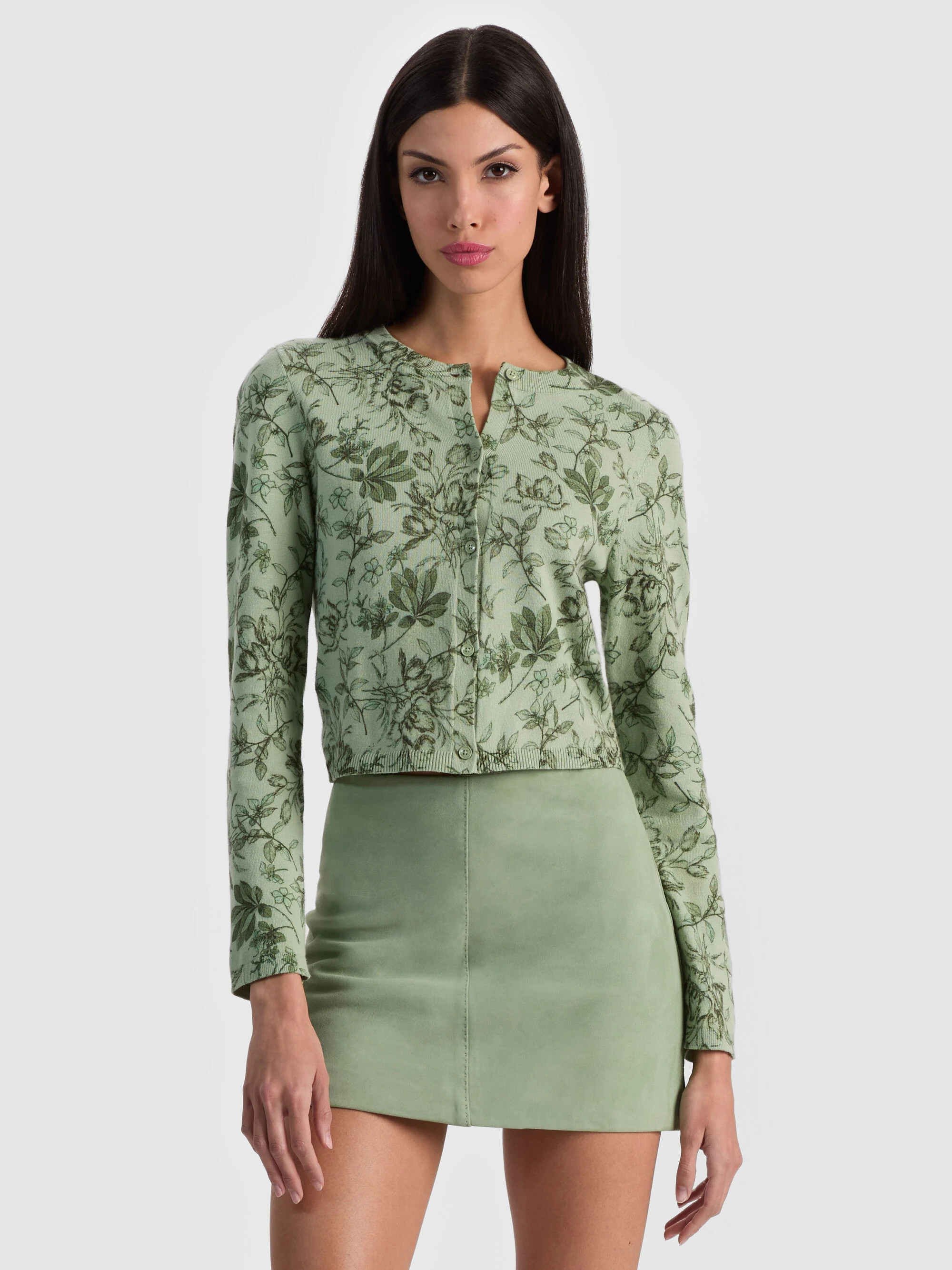 CARSON PRINTED CARDIGAN | Alice + Olivia