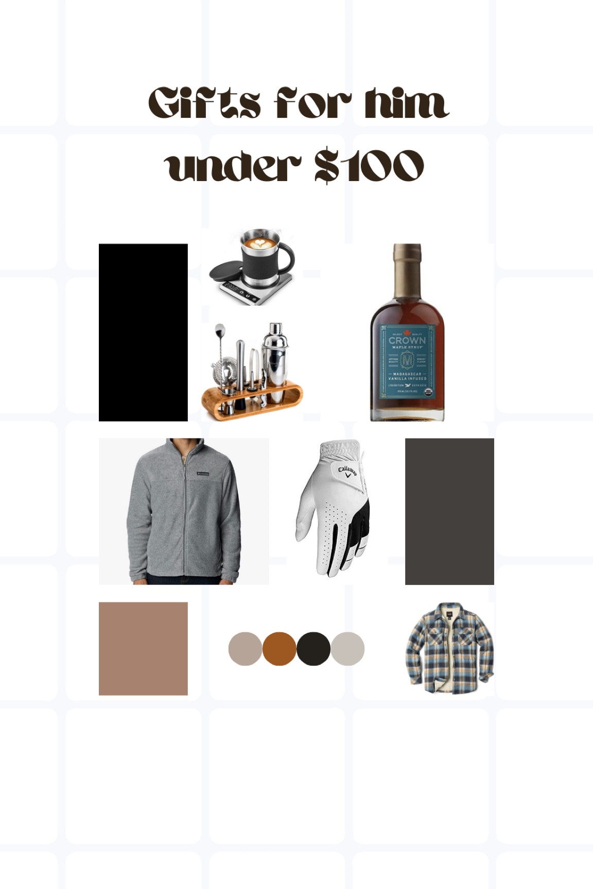 Gifts for him under $100. The crown maple syrup has my full attention! 😂

#giftsforhim #seasonal #flannel #giftsformen #colombia #golfgloves #crownmaplesyrup #coffeecup

#LTKHoliday #LTKGiftGuide #LTKunder100