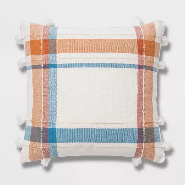 Oversized Woven Plaid Square Throw Pillow - Opalhouse™ | Target