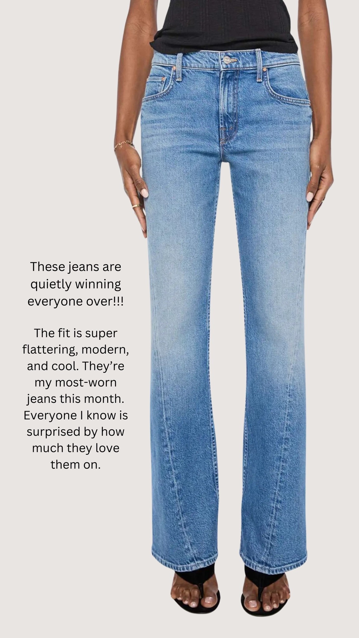 These are one of my new favorite jeans!!! 💖 It’s a mid-rise, boot cut style, and one worth trying. (For reference, I took my usual size 27.) linking regular and petite sizes!!

Because it’s made of rigid denim, it isn’t super stretchy — but it does give, and once it does, you’ll never want to wash them

#LTKSeasonal #LTKOver40 #LTKSaleAlert
