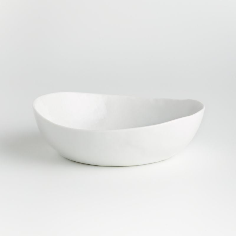 Mercer White Ceramic Dinner Bowl + Reviews | Crate & Barrel | Crate & Barrel