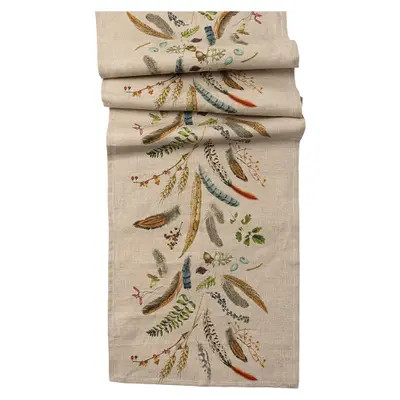 Juliska Forest Walk Linen Table Runner in Caf Au Lait at Nordstrom | Nordstrom