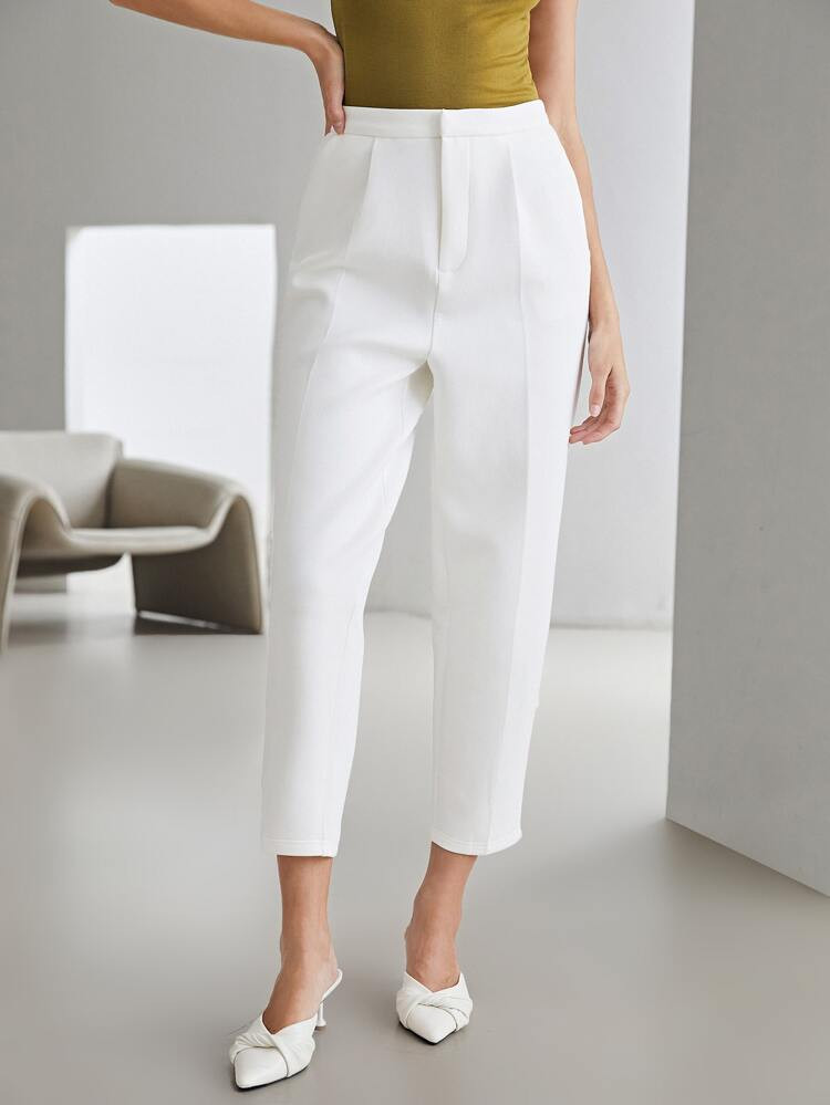 MOTF PREMIUM CROPPED TAILORED TROUSERS | SHEIN