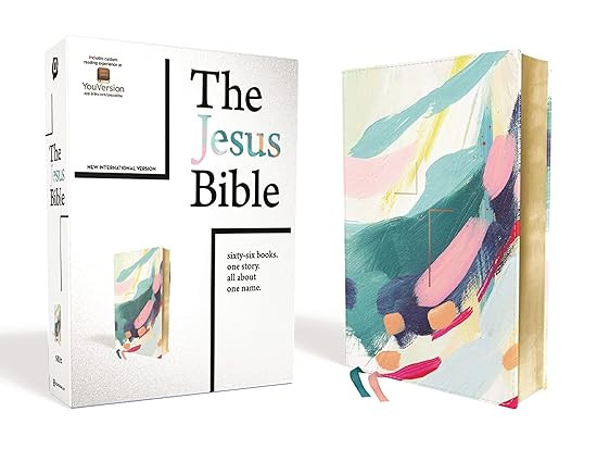 The Jesus Bible Artist Edition, NIV, Leathersoft, Multi-color/Teal, Comfort Print      Imitation ... | Amazon (US)