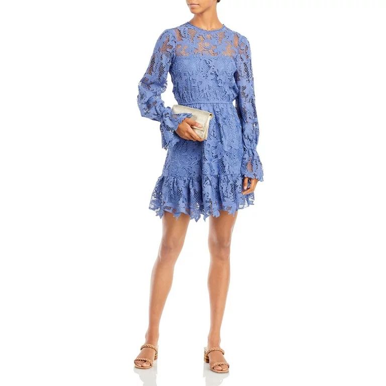 Aqua Womens Lace Mini Cocktail and Party Dress - Walmart.com | Walmart (US)