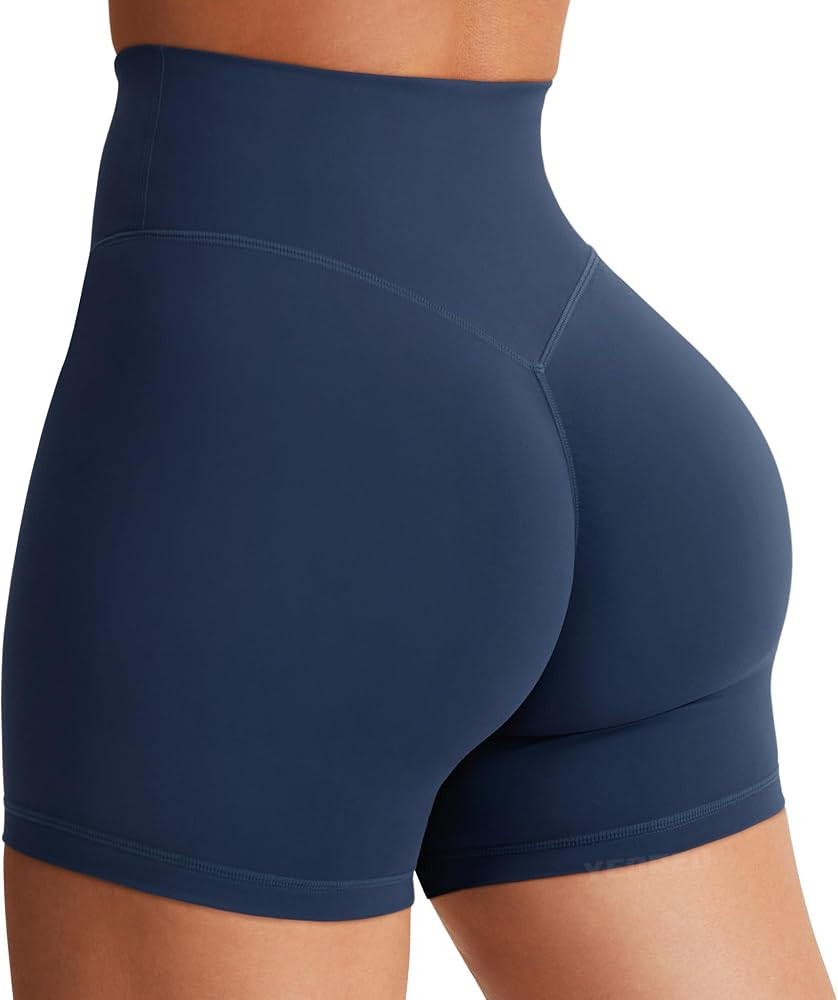 YEOREO SoftHue Women's Biker Shorts Workout Hidden Scrunch Gym Shorts | Amazon (US)