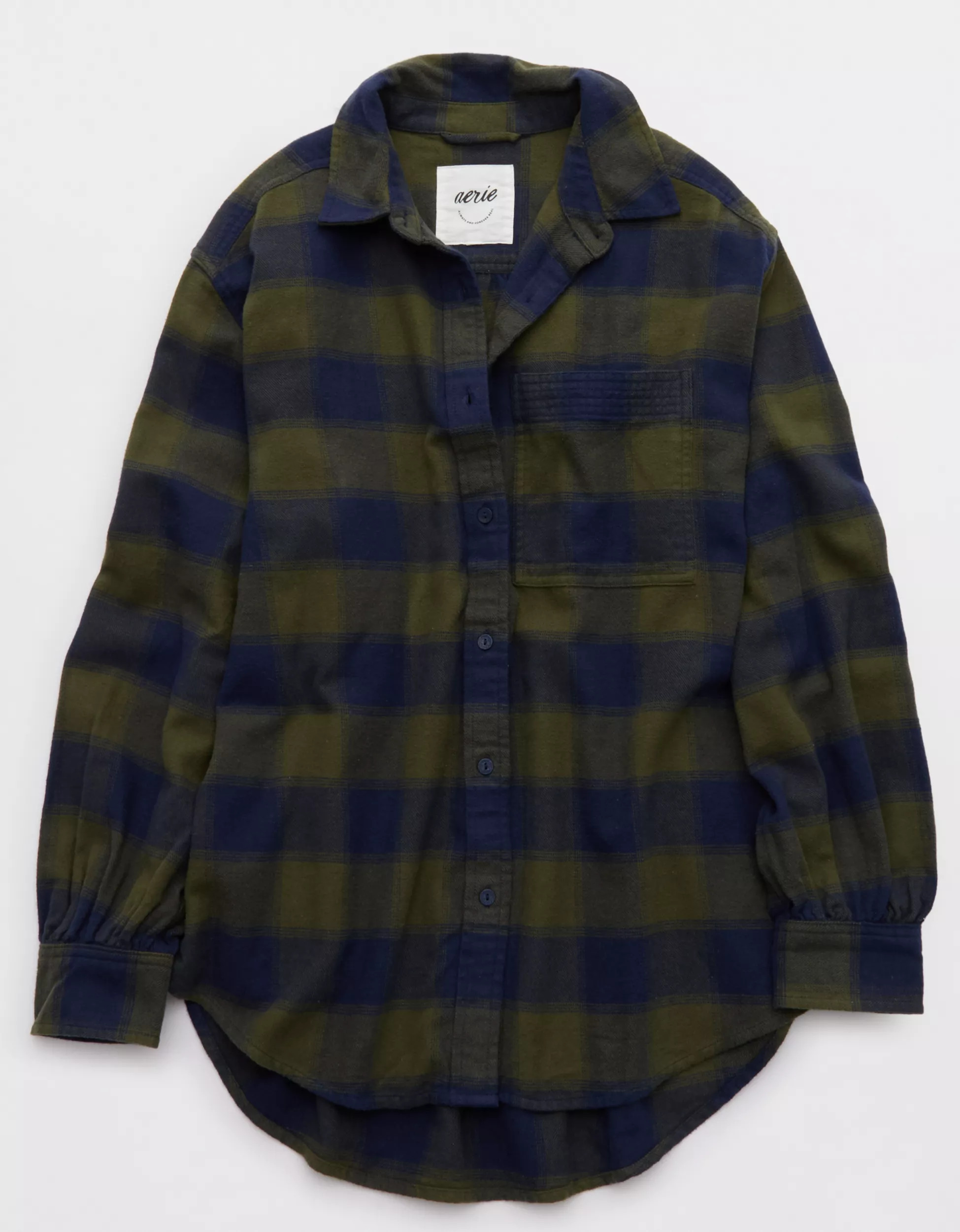 Aerie Anytime Fave Flannel Button Down Shirt | Aerie