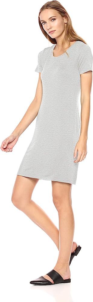 Women's Jersey Short-Sleeve Scoop Neck T-Shirt Dress | Amazon (US)