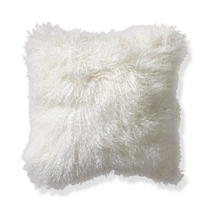 Mongolian Fur Decorative Pillow Cover | Frontgate