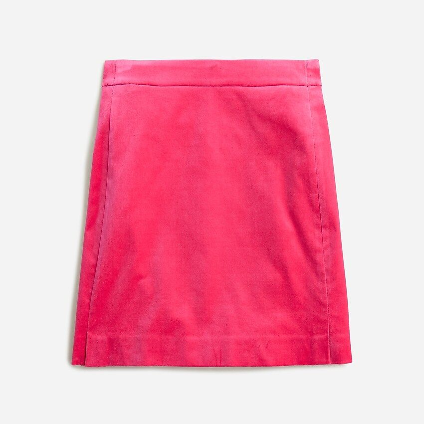 Mini skirt in stretch velvet | J.Crew US