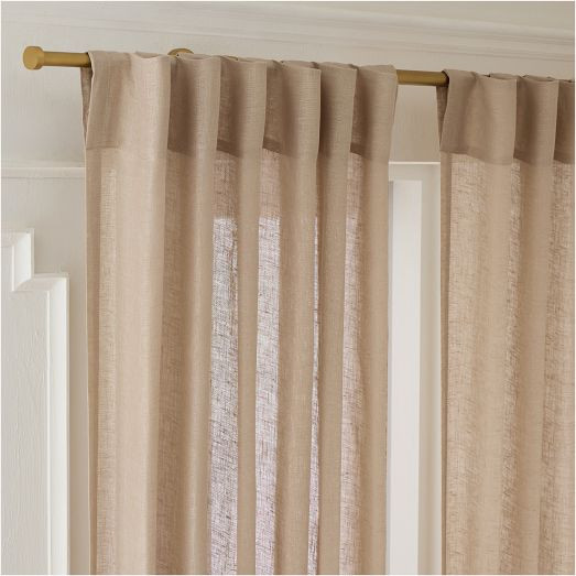 Sheer European Flax Linen Curtain | West Elm (US)
