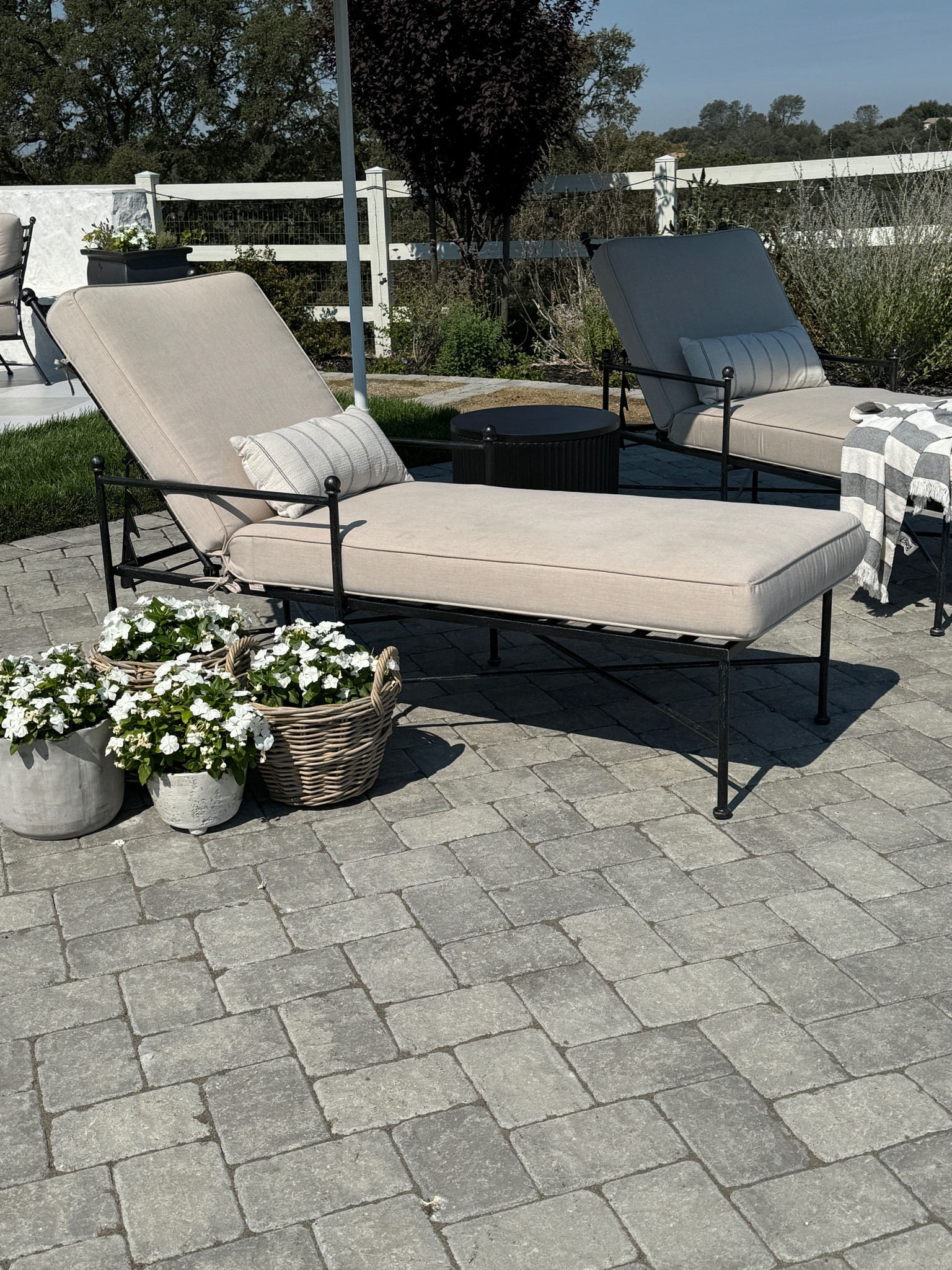 These are the best umbrella, chaise lounge chairs!  Sunbrella fabric!  They are so hard to get your hands on and this store has them for quick shipping!  They are so thick and the iron will last forever!

#LTKHome #LTKFamily #LTKSeasonal