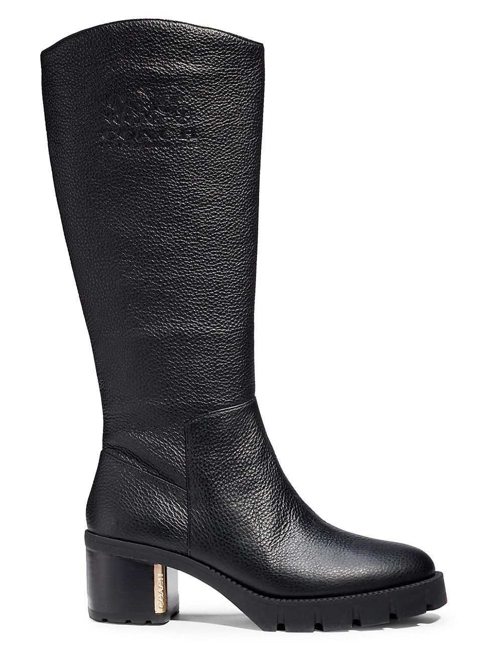 COACH Cindy Leather Knee-High Boots | Saks Fifth Avenue