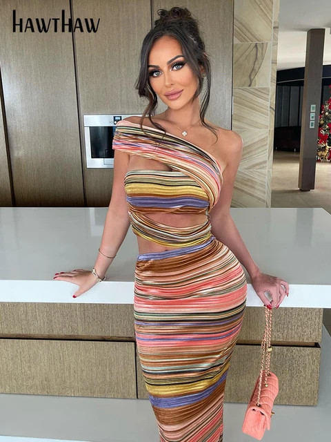 Hawthaw Women Beach Vacation Birthday Evening Bodycon Streetwear Long Dress 2023 Summer Clothes W... | AliExpress (US)